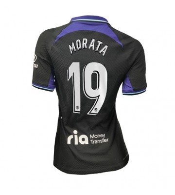Atletico Madrid Alvaro Morata #19 Bortedrakt Kvinner 2022-23 Kortermet